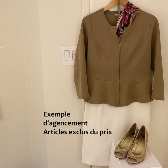 Soulier suède beige compensé - Picture 9 of 9